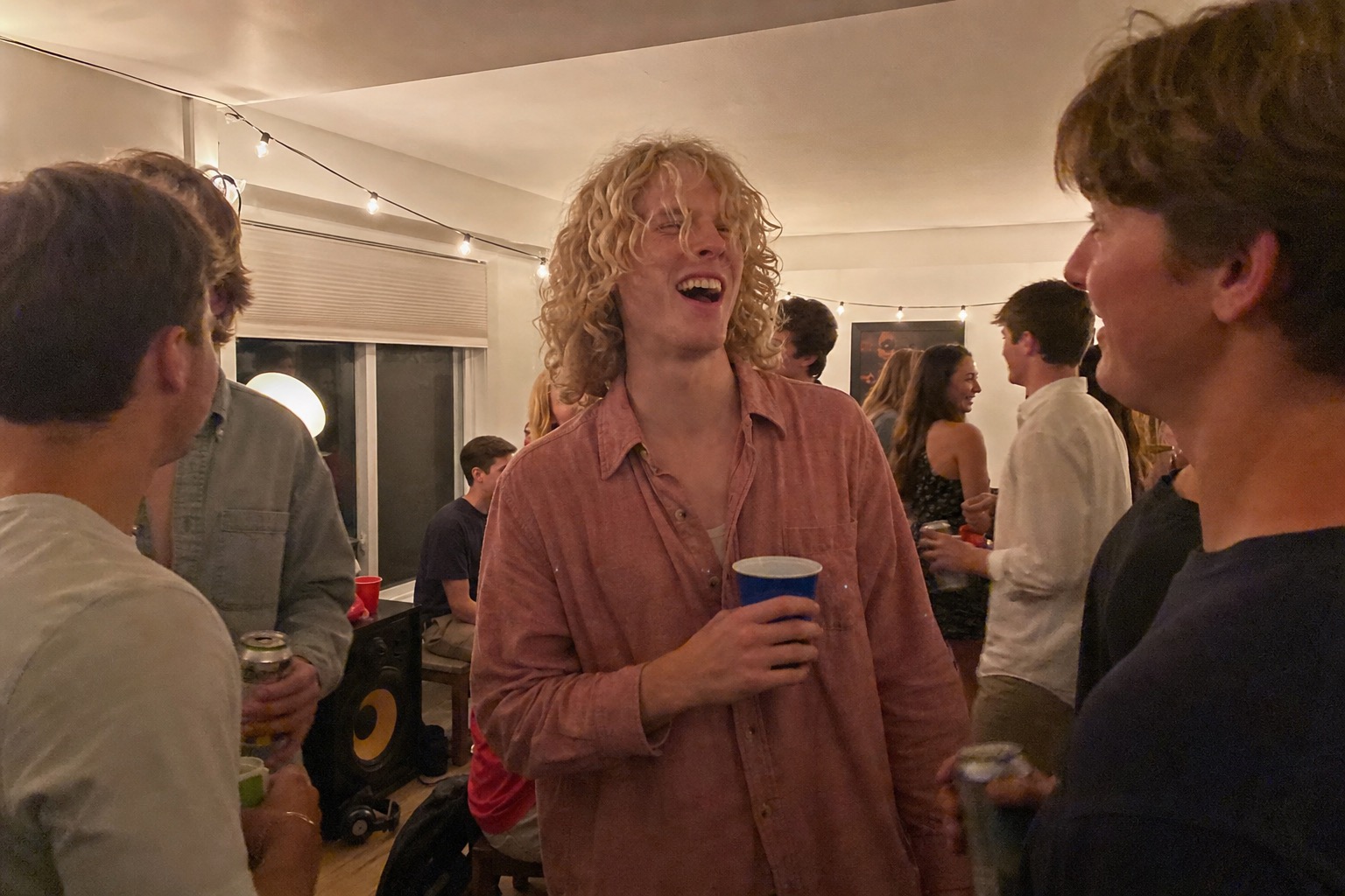 Wylie at a party